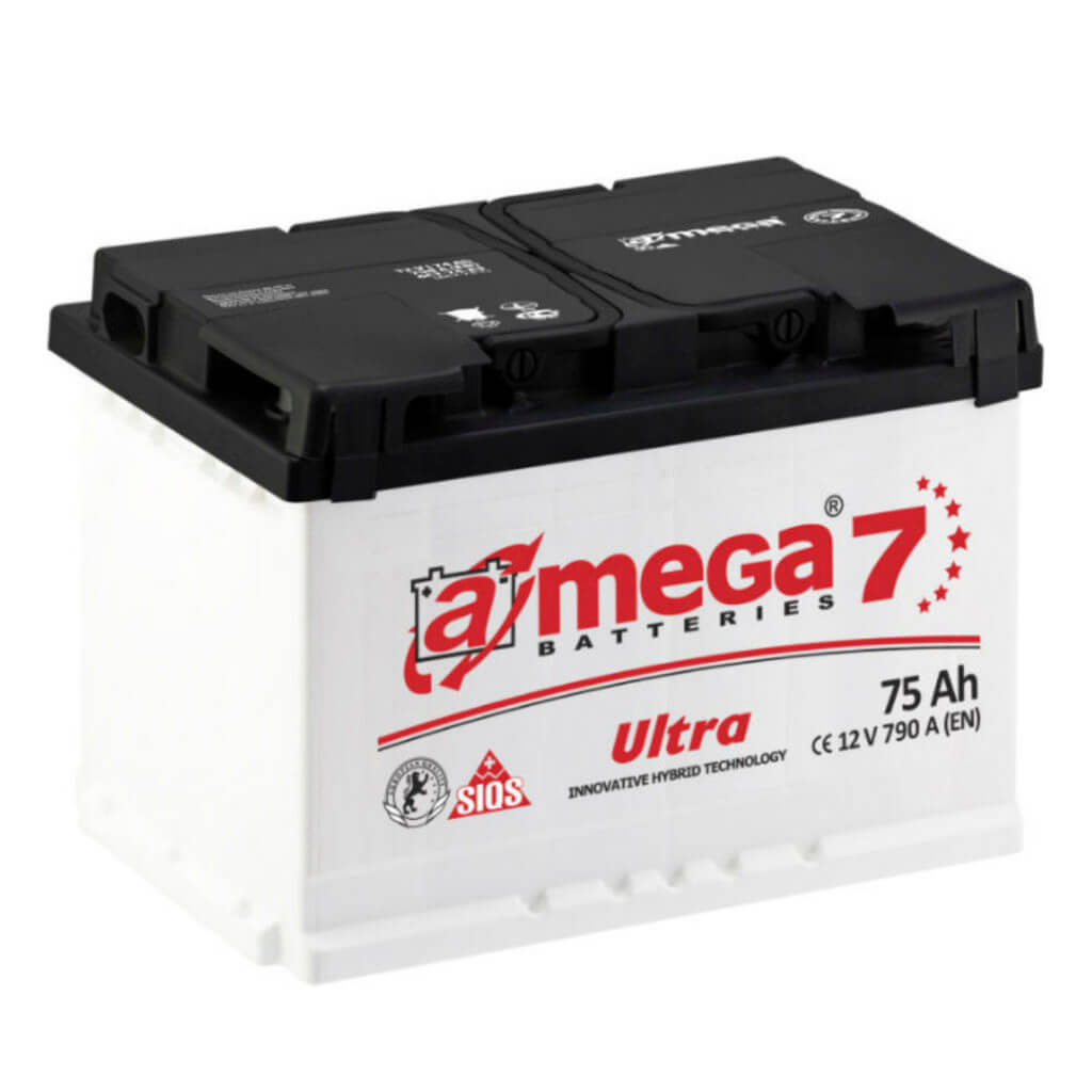 Аккумулятор  Amega Ultra 75 А*ч, обратная полярность