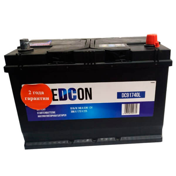 Аккумулятор EDCON DC91740L 91 Ah, прямая полярность