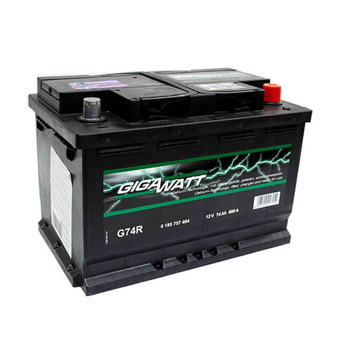 Аккумулятор GIGAWATT G74R 6 CT-74 74 А*ч, обратная полярность