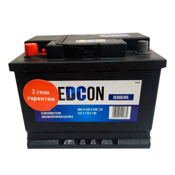 Аккумулятор EDCON DC60540L 60 Ah, прямая полярность