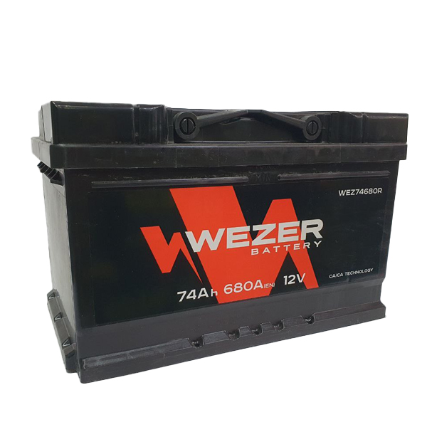 Аккумулятор WEZER Batterie 74Ah 680A (R), обратная полярность