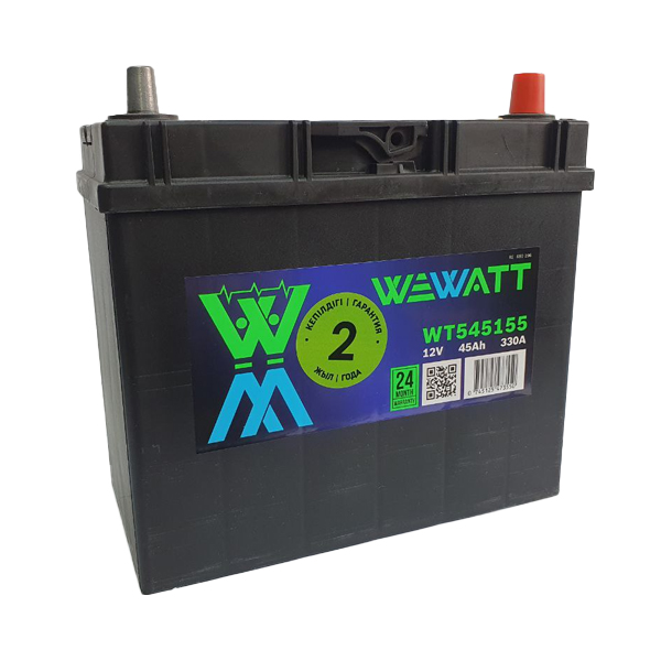 Аккумулятор  WEWATT WT545155 R, обратная полярность