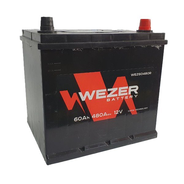 Аккумулятор WEZER Batterie 60Ah 480A (R), обратная полярность