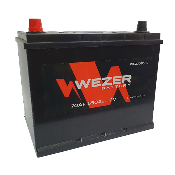 Аккумулятор WEZER Batterie 70Ah 550A (L), прямая полярность