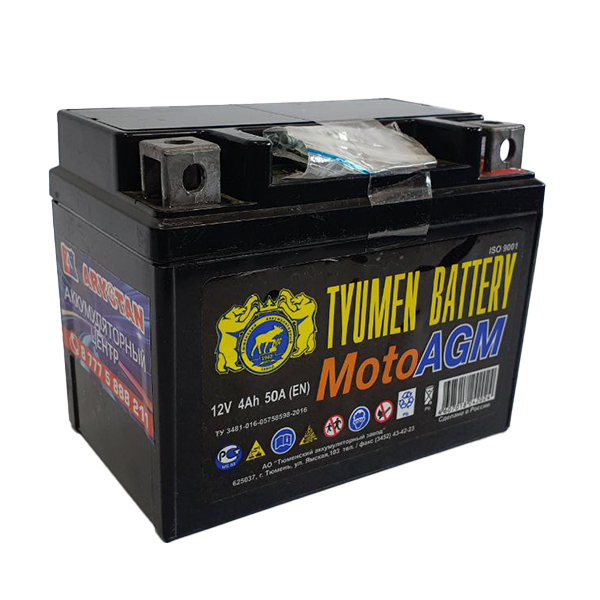 Аккумулятор Tyumen Battery MotoAgm 12V  4Ah 50A обратная полярность