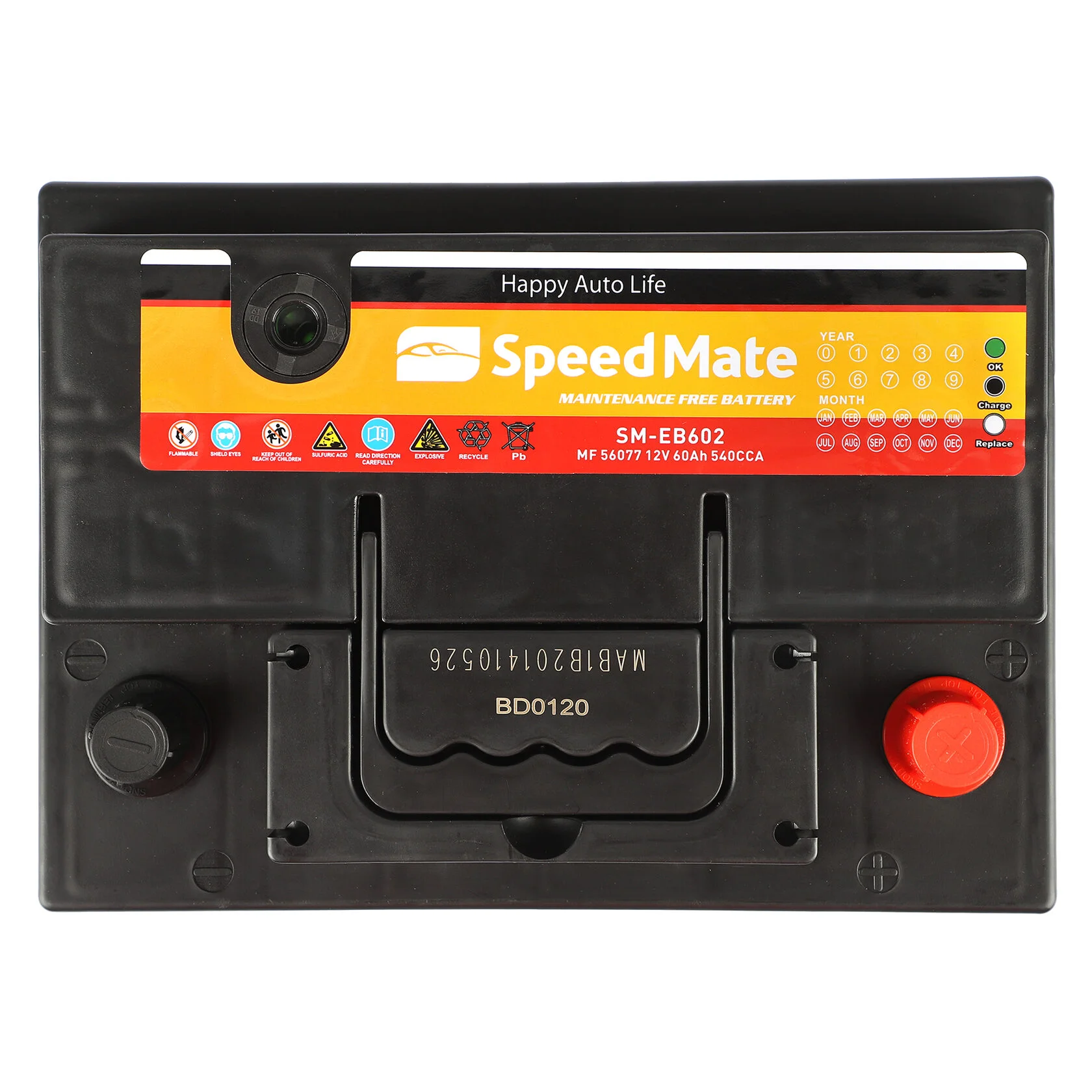 Аккумулятор SpeedMate EB602, 60 А*ч R+, обратная полярность — изображение 2
