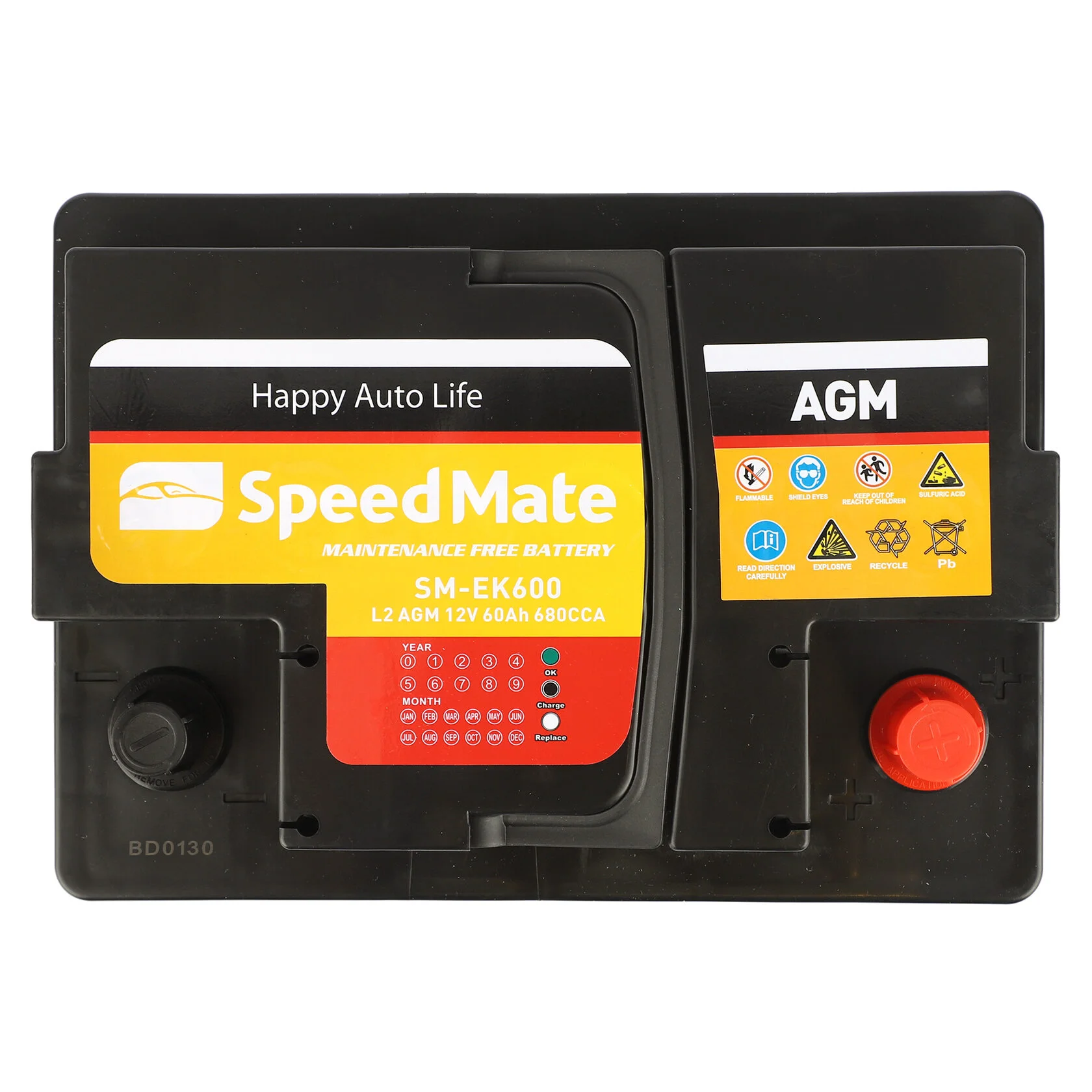 Аккумулятор SpeedMate AGM EK600, 60 А*ч R+, обратная полярность — изображение 2