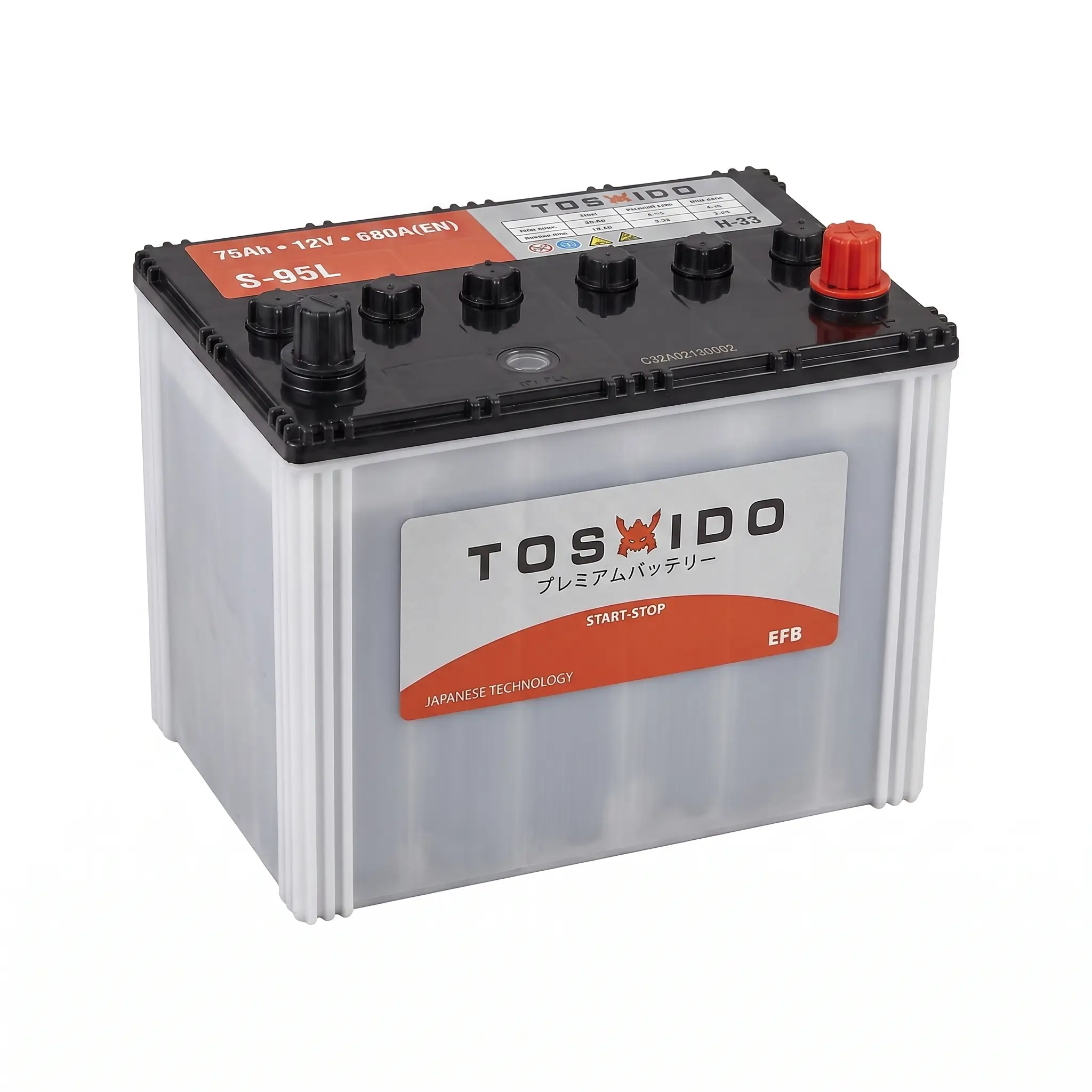 Аккумулятор TOSHIDO EFB S-95 - 75Ah, обратная полярность